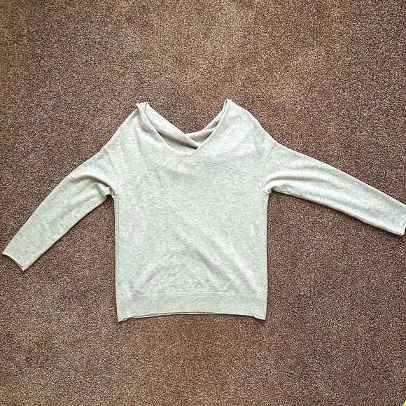 Fate Sweater Women’s Med Cowl Neck Oatmeal Wool Viscose Nylon Cashmere - Picture 3 of 7